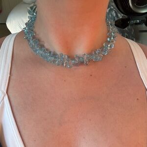 Elegant Blue Beaded Necklace